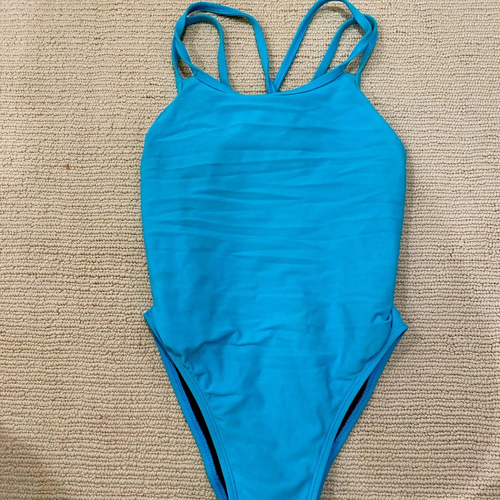 Blue Jolyn Double Strap Swimsuit- size 30
